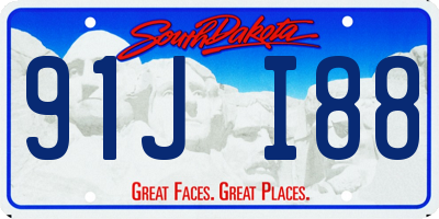SD license plate 91JI88