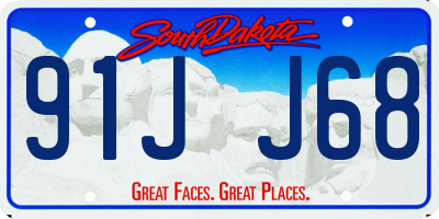 SD license plate 91JJ68