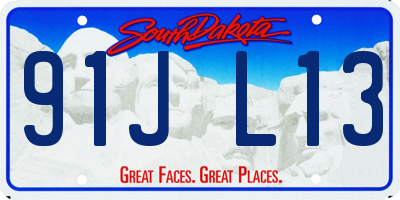 SD license plate 91JL13