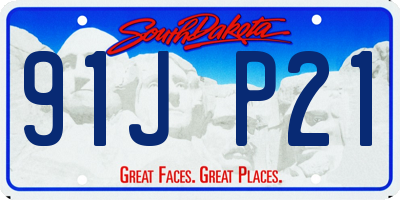 SD license plate 91JP21