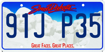 SD license plate 91JP35