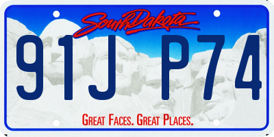 SD license plate 91JP74