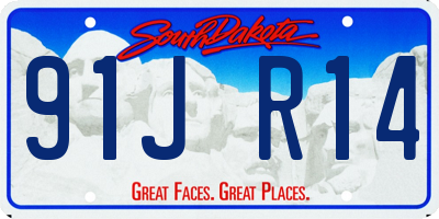 SD license plate 91JR14