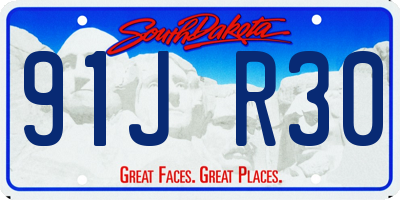 SD license plate 91JR30