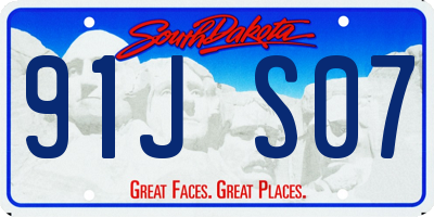 SD license plate 91JS07