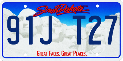 SD license plate 91JT27