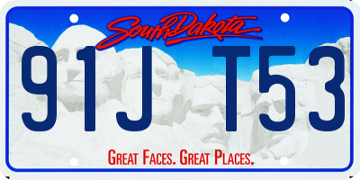 SD license plate 91JT53