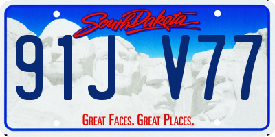 SD license plate 91JV77