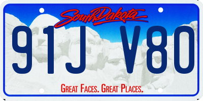 SD license plate 91JV80