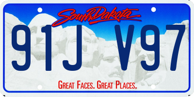SD license plate 91JV97