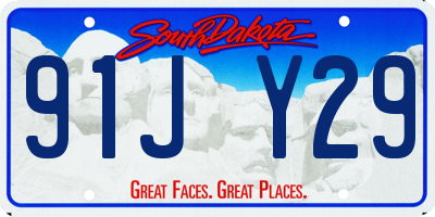 SD license plate 91JY29