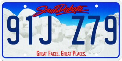 SD license plate 91JZ79