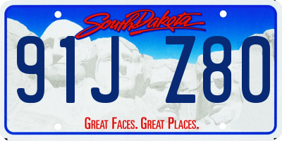 SD license plate 91JZ80