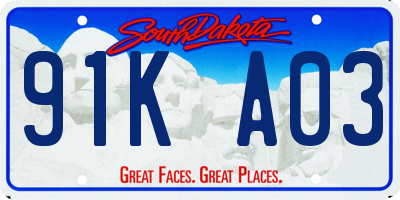 SD license plate 91KA03