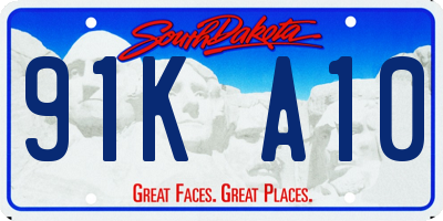 SD license plate 91KA10