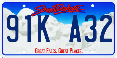 SD license plate 91KA32