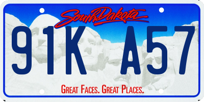 SD license plate 91KA57
