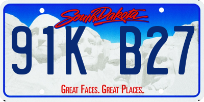 SD license plate 91KB27