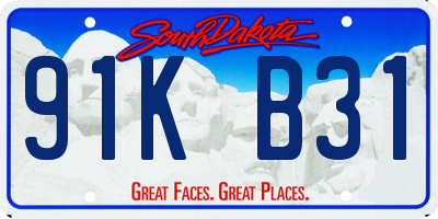 SD license plate 91KB31