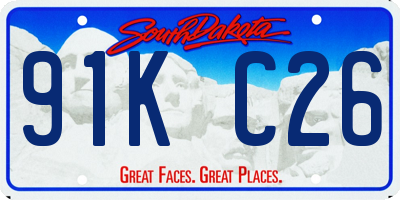 SD license plate 91KC26