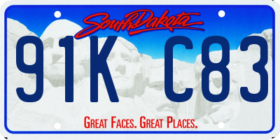 SD license plate 91KC83