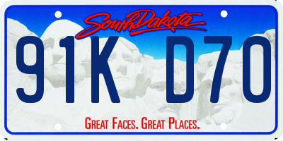 SD license plate 91KD70
