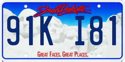 SD license plate 91KI81