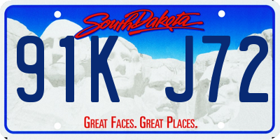 SD license plate 91KJ72