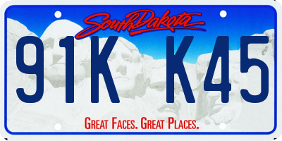 SD license plate 91KK45