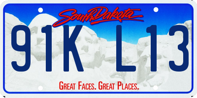 SD license plate 91KL13
