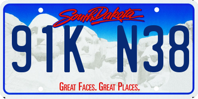 SD license plate 91KN38