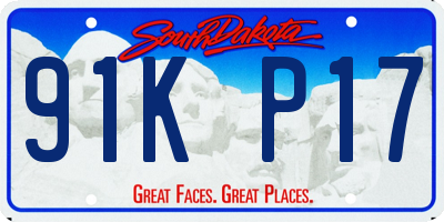 SD license plate 91KP17