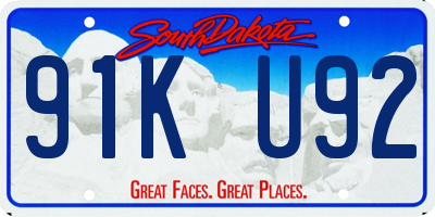 SD license plate 91KU92