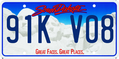 SD license plate 91KV08