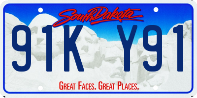 SD license plate 91KY91