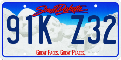 SD license plate 91KZ32