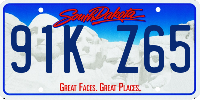 SD license plate 91KZ65