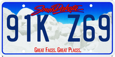 SD license plate 91KZ69