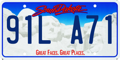 SD license plate 91LA71