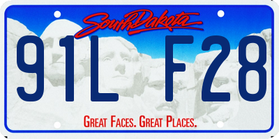 SD license plate 91LF28