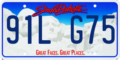 SD license plate 91LG75