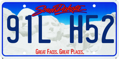 SD license plate 91LH52