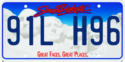 SD license plate 91LH96