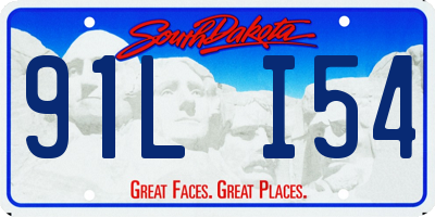 SD license plate 91LI54