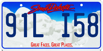 SD license plate 91LI58