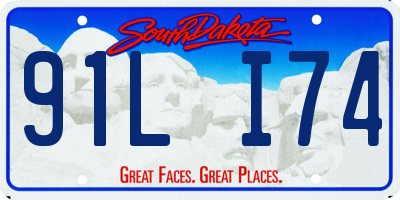 SD license plate 91LI74