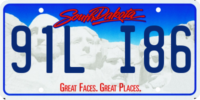 SD license plate 91LI86