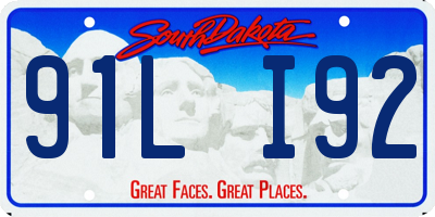 SD license plate 91LI92