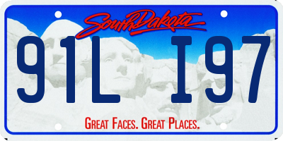 SD license plate 91LI97