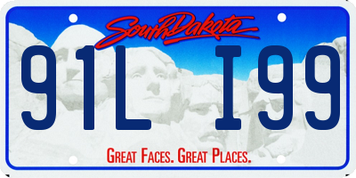 SD license plate 91LI99